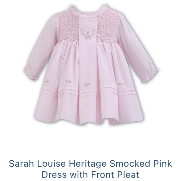 Sarah Louise Heritage Smocked Pink Dress with Front Pleat size 18 mos - Picture 1 of 8